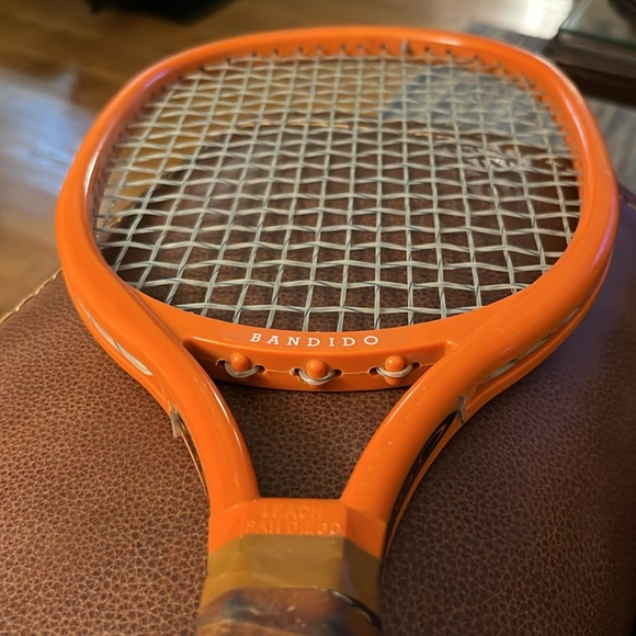 Racquetball Racket Vintage 1970's Leach Bandido San Diego- with Orange frame - Picture 6 of 10
